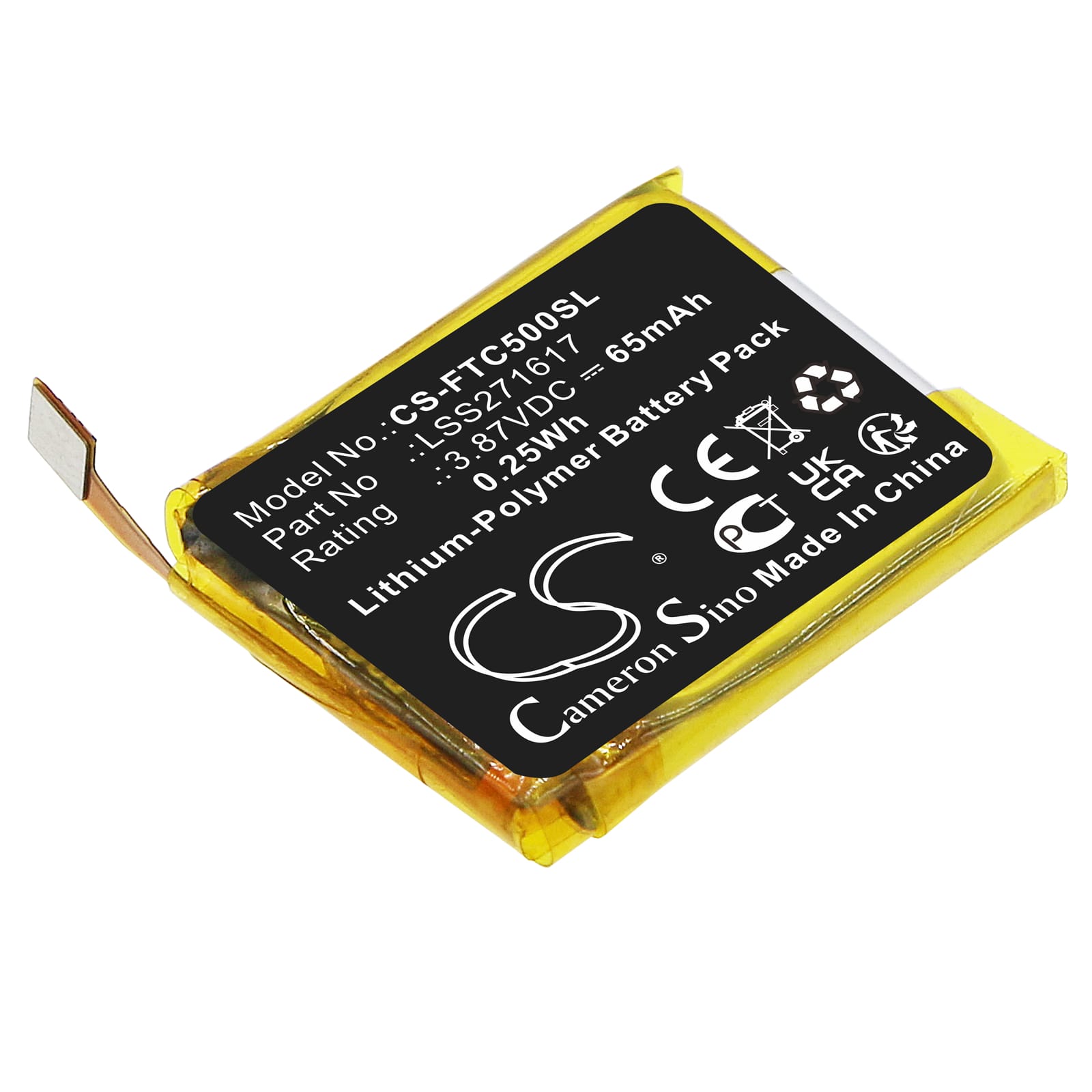 Batteri till Fitbit Charge 5 - 65 mAh