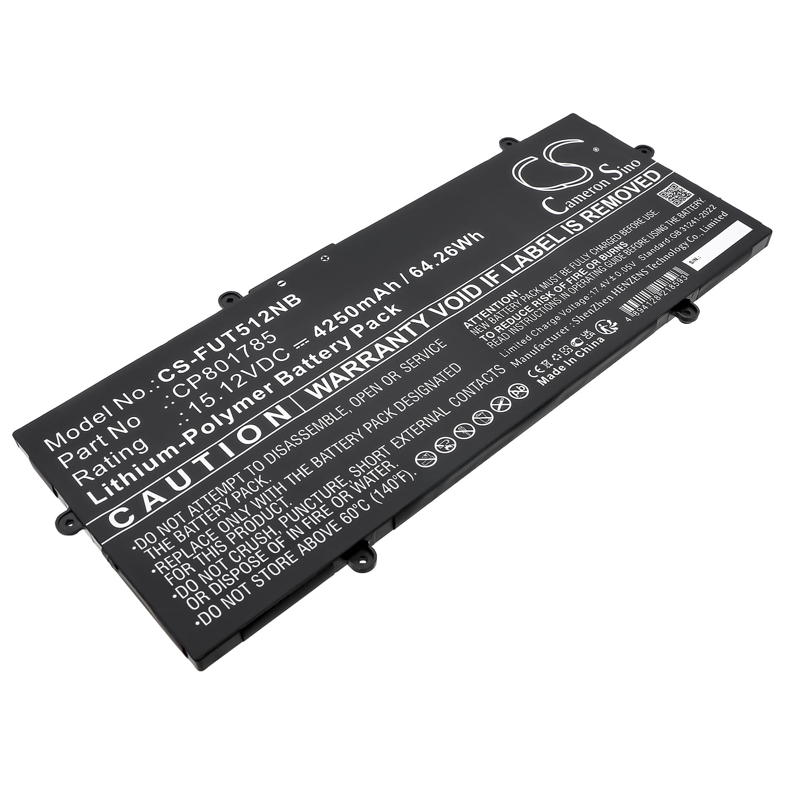 Batteri till Fujitsu LifeBook E4512 mfl - 4.250 mAh