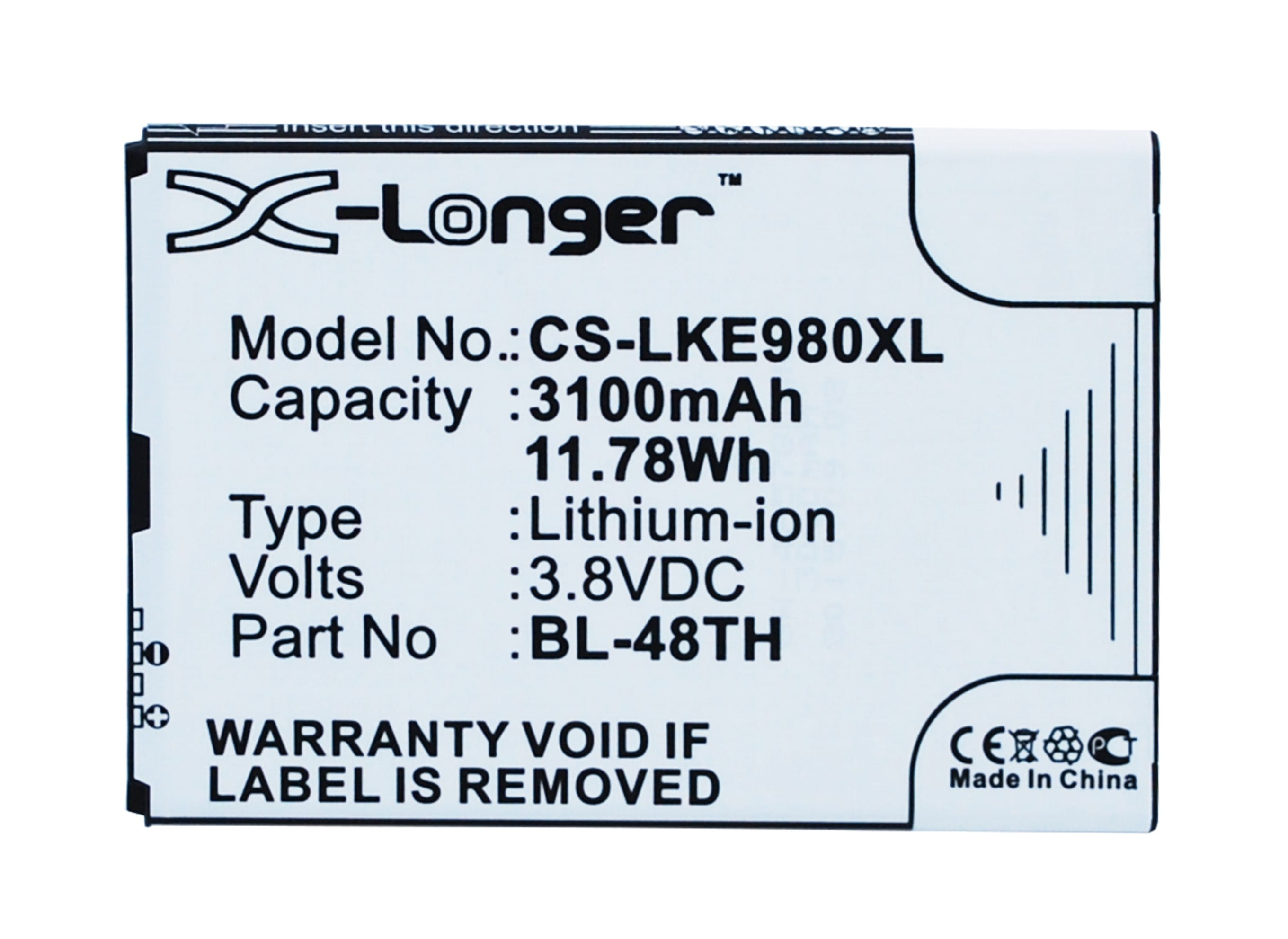 Batteri till LG E940 mfl - 3.100 mAh