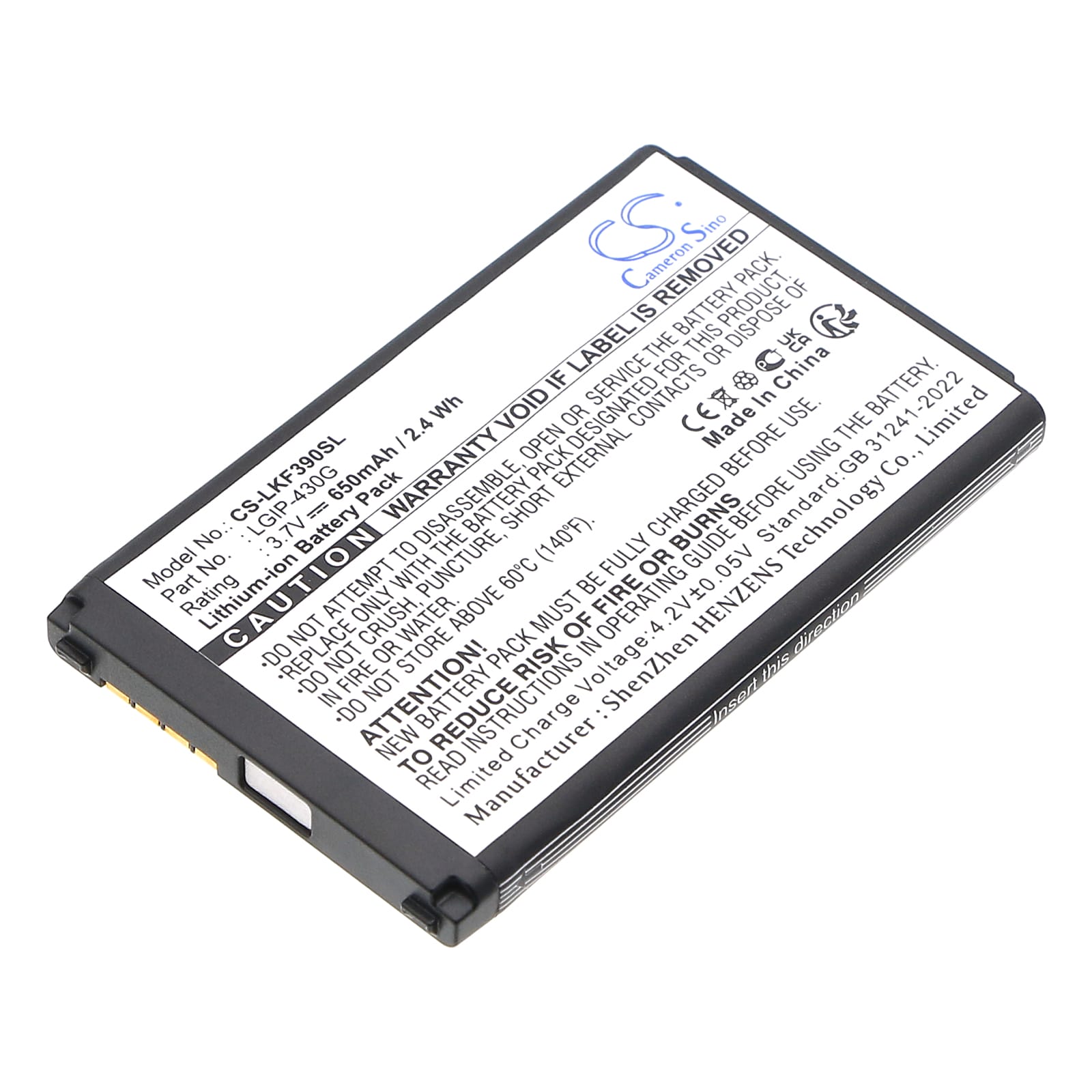 Batteri till LG GU230 mfl - 650 mAh