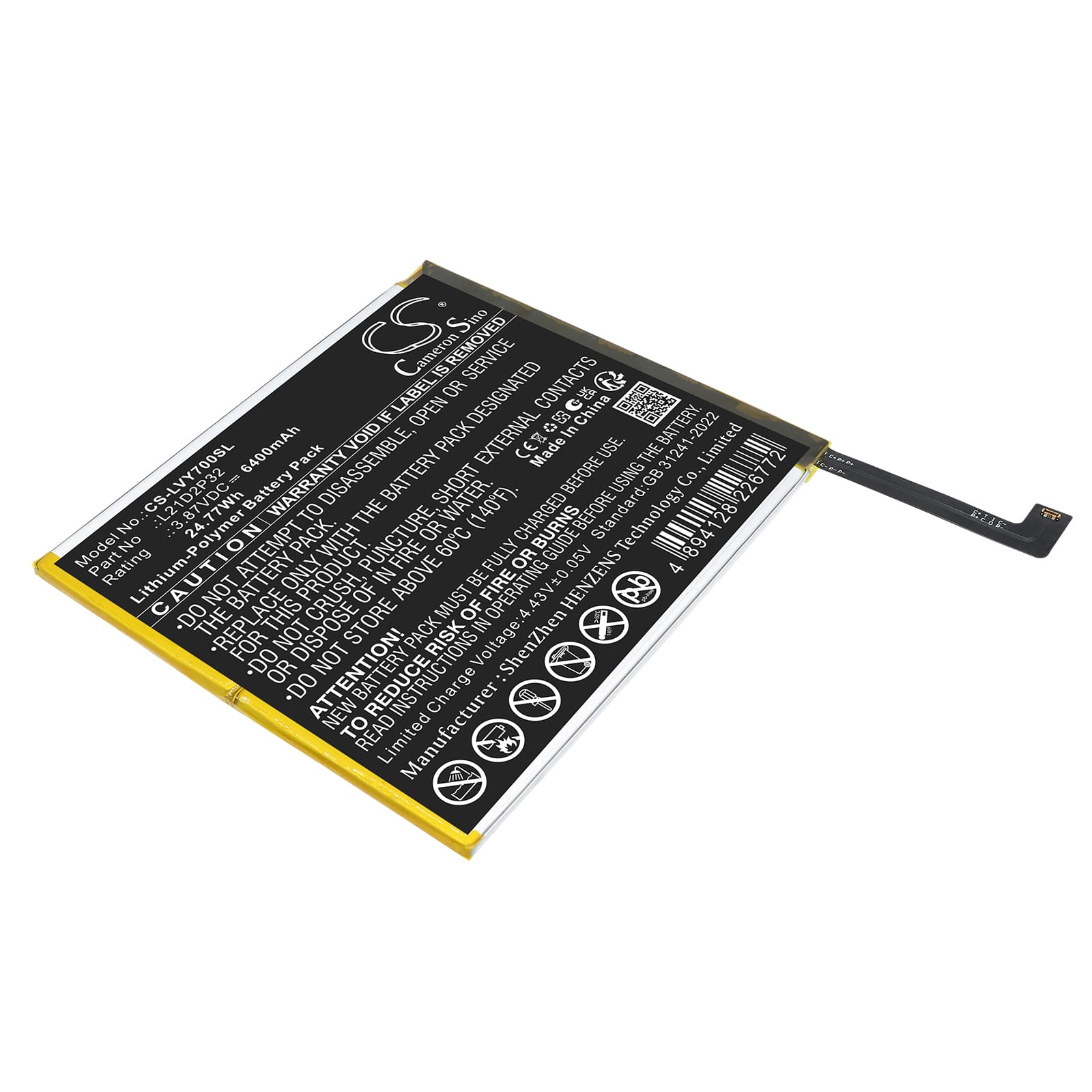 Batteri till Lenovo Legion Y700 mfl - 6.400 mAh