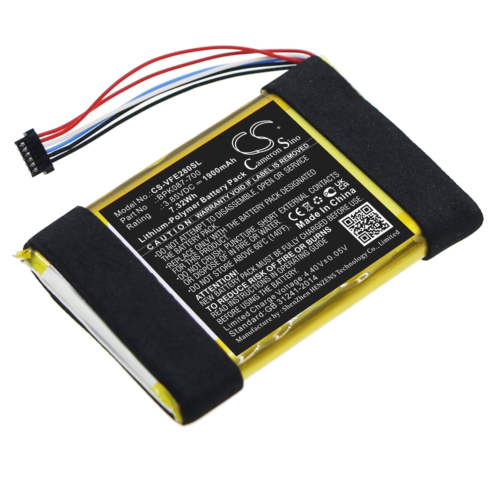 Batteri till Verifone e280 mfl - 1.900 mAh