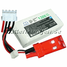 LiPo 3 cell - 11.1 V - 1.300 mAh